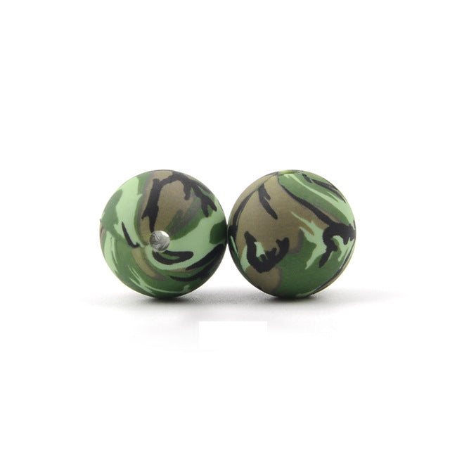 Wholesale 40PCS Colorful Leopard Print Silicone Beads